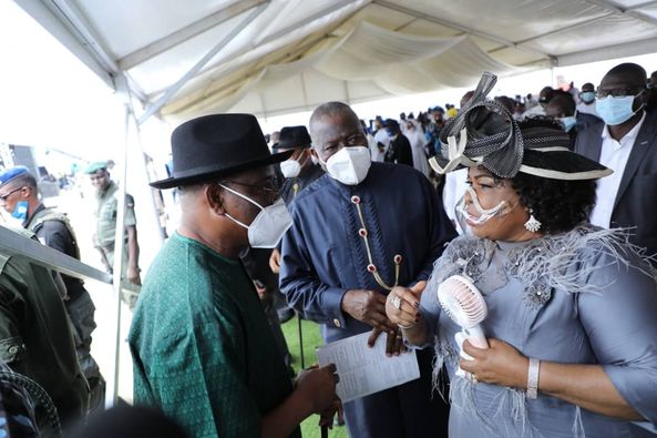 Former President Jonathan, Gov Wike Attend Lulu Briggs Funeral