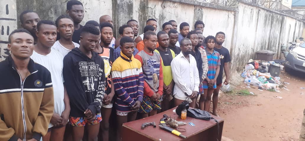 Police Arrests 32 Suspected Cultists, Recovers Vehicle, Ammunition, Charms In Delta