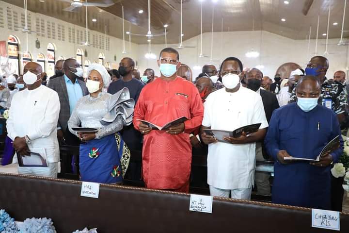 Gov Wike, Wife, Other Dignitaries Attend The Funeral Of Sir Fidelis Obi Odili