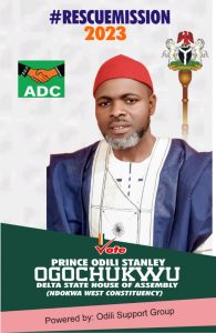 Prince Odili Ogochukwu Stanley, ADC candidate for Delta State House of Assembly, Ndokwa West Constituency.