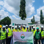 6th from right, the chairman Nigeria Society of Engineers NSE Asaba branch, Engr Ikechukwu Osunde and other engineers during an industrial visit to Beta Glass Delta plant in Ughelli Delta State.